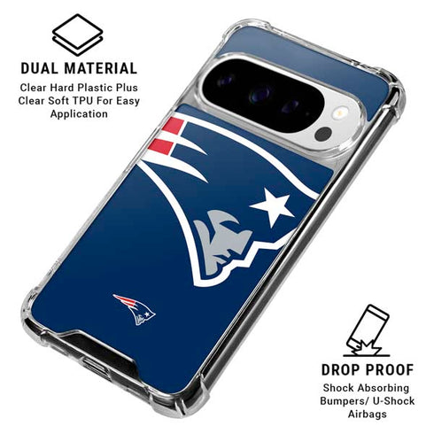 NFL New England Patriots Large Logo Google Pixel 10 Pro XL Clear Case